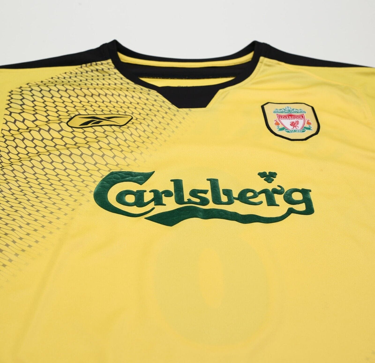 2004/05 GERRARD #8 Liverpool Vintage Reebok UCL Away Football Shirt Jersey (L)