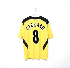 2004/05 GERRARD #8 Liverpool Vintage Reebok UCL Away