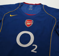 2004/05 HENRY #14 Arsenal Vintage Nike Away Football Shirt (XL)