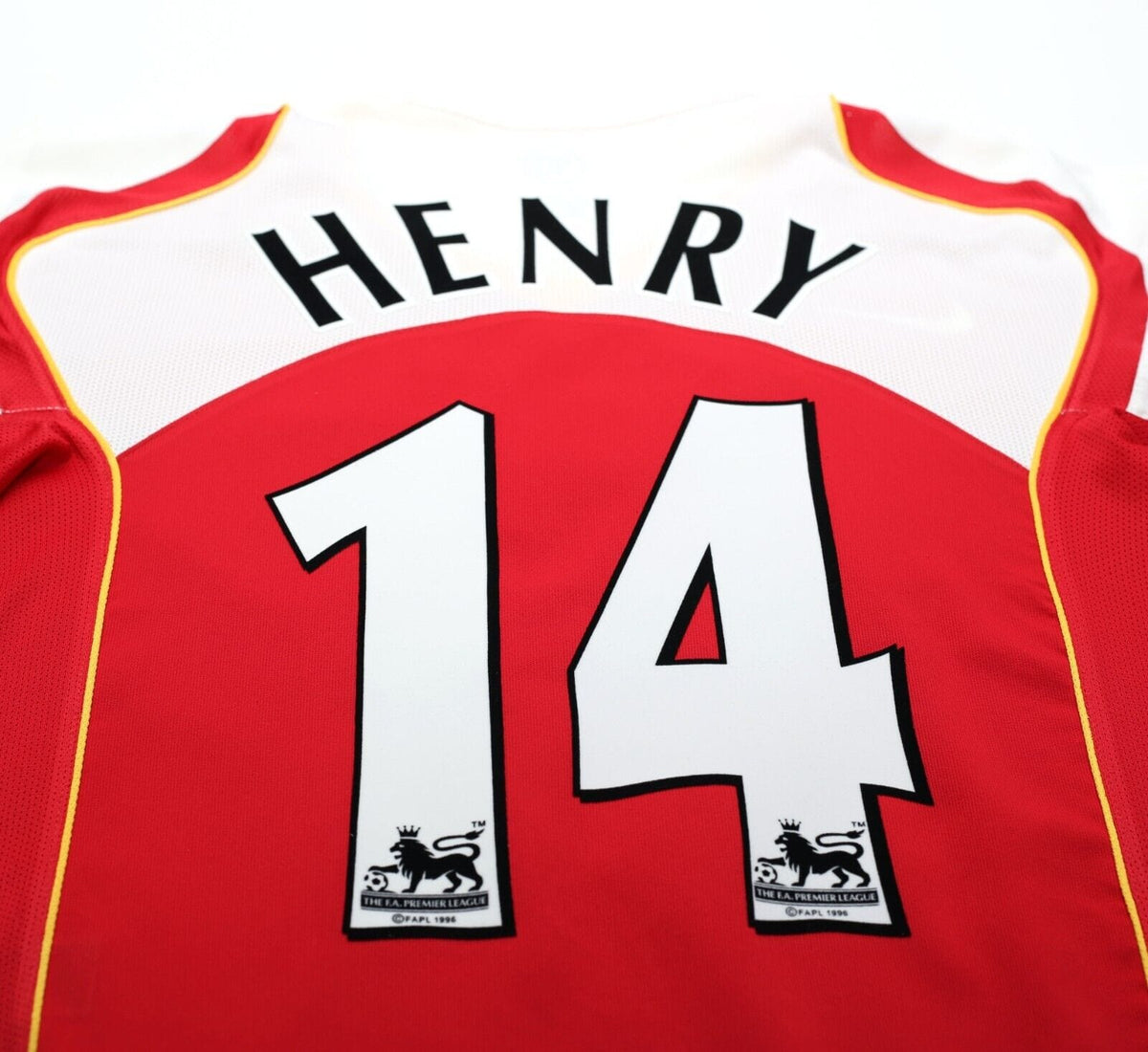 2004/05 HENRY #14 Arsenal Vintage Nike Home Football Shirt Jersey (L)