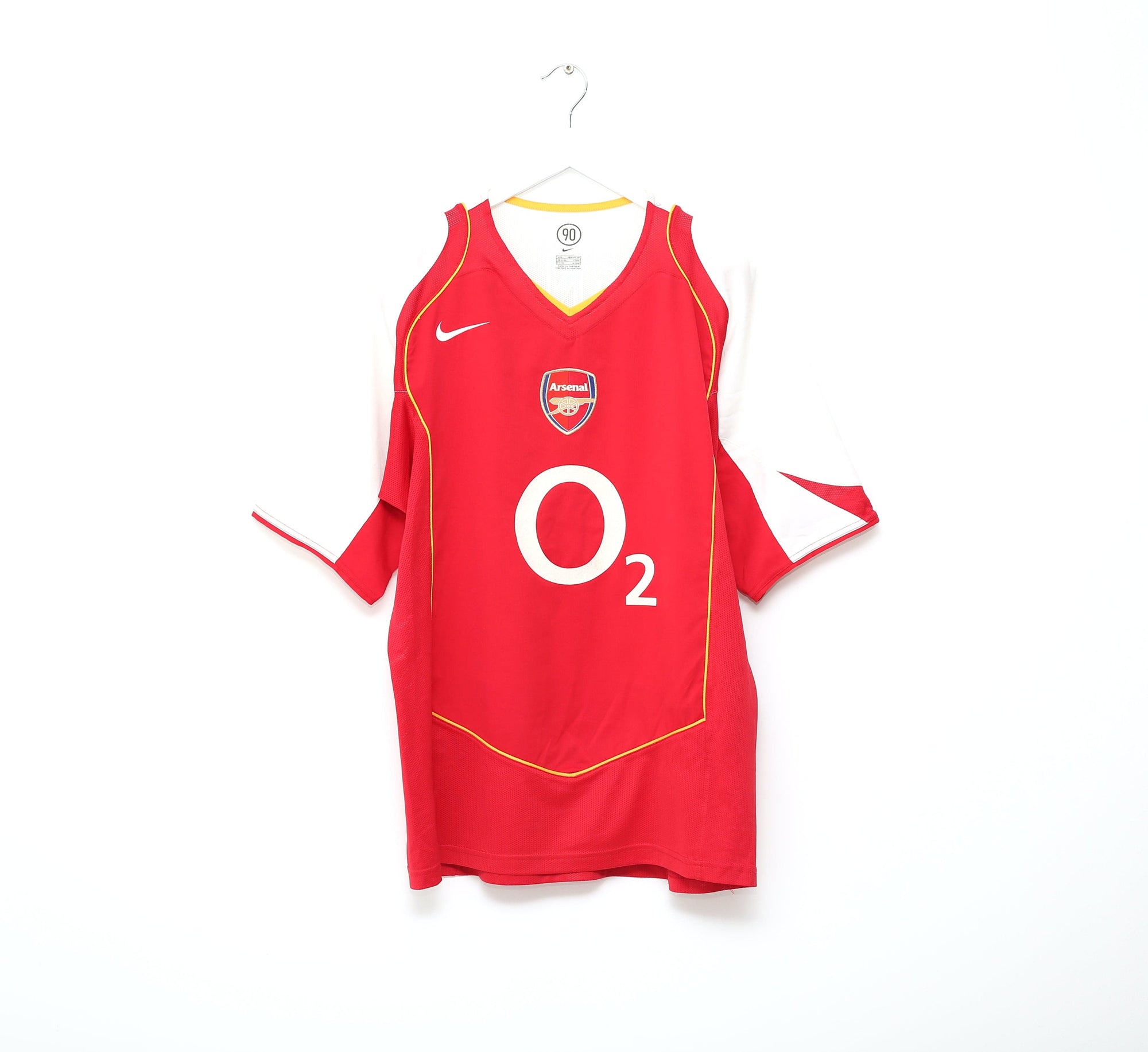 2004/05 HENRY #14 Arsenal Vintage Nike Home Football Shirt Jersey (L)