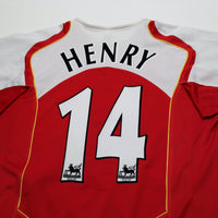 2004/05 Henry #14 Arsenal Vintage Nike Home Football Shirt (L)