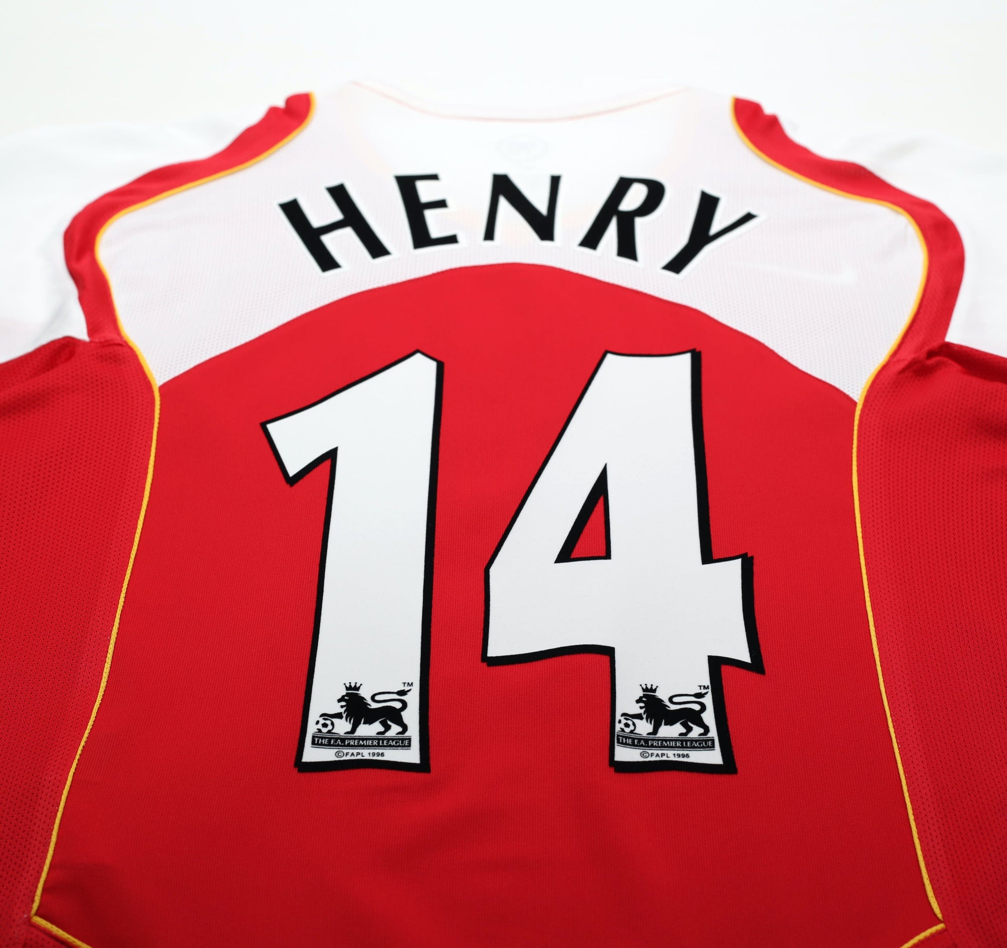 2004/05 HENRY #14 Arsenal Vintage Nike Home Football Shirt (L