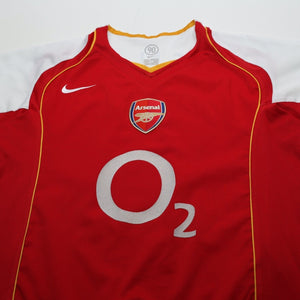 2004/05 Henry #14 Arsenal Vintage Nike Home Football Shirt (M)