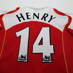 2004/05 Henry #14 Arsenal Vintage Nike Home Football Shirt (M)