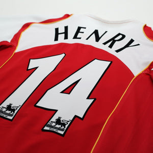 2004/05 Henry #14 Arsenal Vintage Nike Home Football Shirt (M)