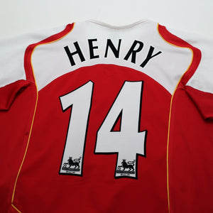 2004/05 Henry #14 Arsenal Vintage Nike Home Football Shirt (M)