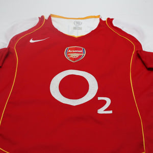 2004/05 Henry #14 Arsenal Vintage Nike Home Football Shirt (S)