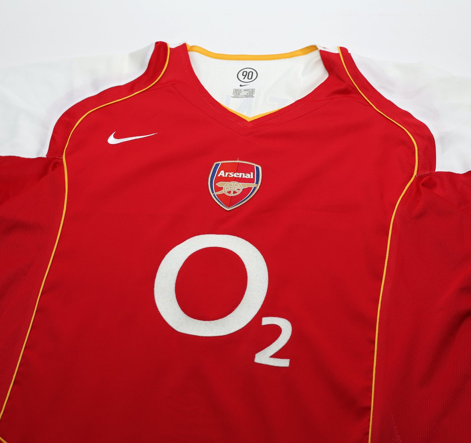 2004/05 HENRY #14 Arsenal Vintage Nike Home Football Shirt (XL)