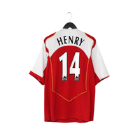 2004/05 Henry #14 Arsenal Vintage Nike Home Football Shirt (XL)