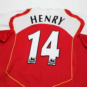 2004/05 Henry #14 Arsenal Vintage Nike Home Football Shirt (XL)
