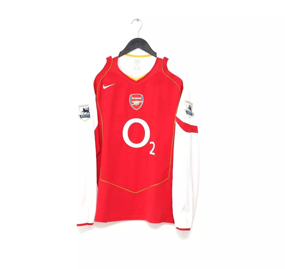 2004/05 HENRY #14 Arsenal Vintage Nike L/S Home Football Shirt (L)