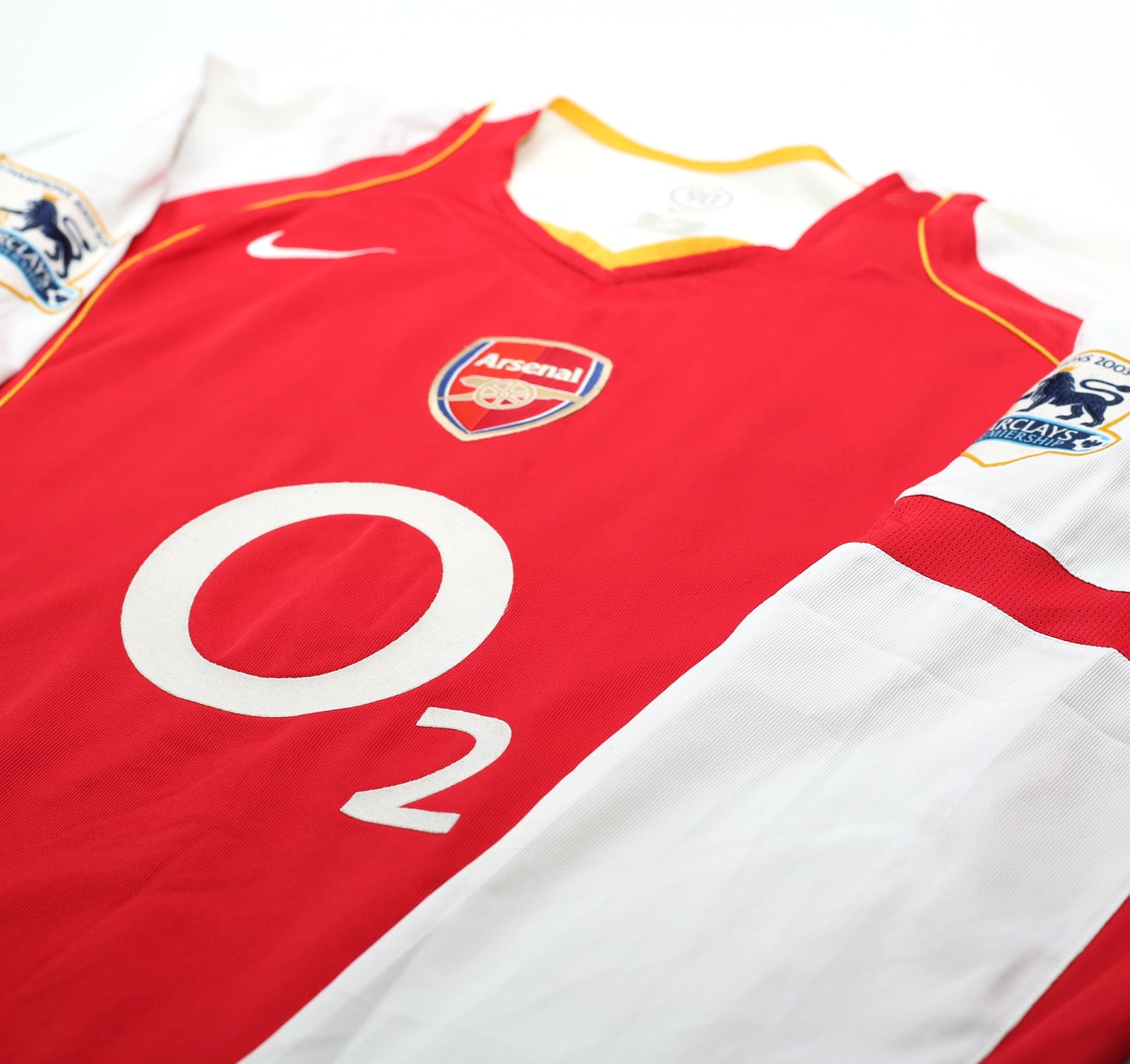 2004/05 HENRY #14 Arsenal Vintage Nike L/S Home Football Shirt (L)