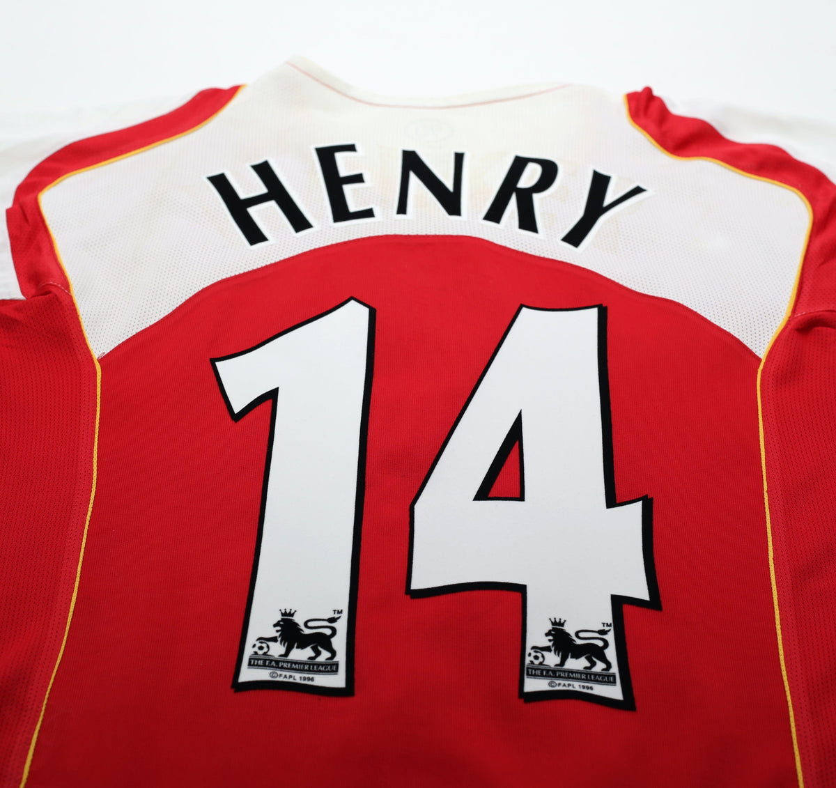 2004/05 HENRY #14 Arsenal Vintage Nike L/S Home Football Shirt (L)