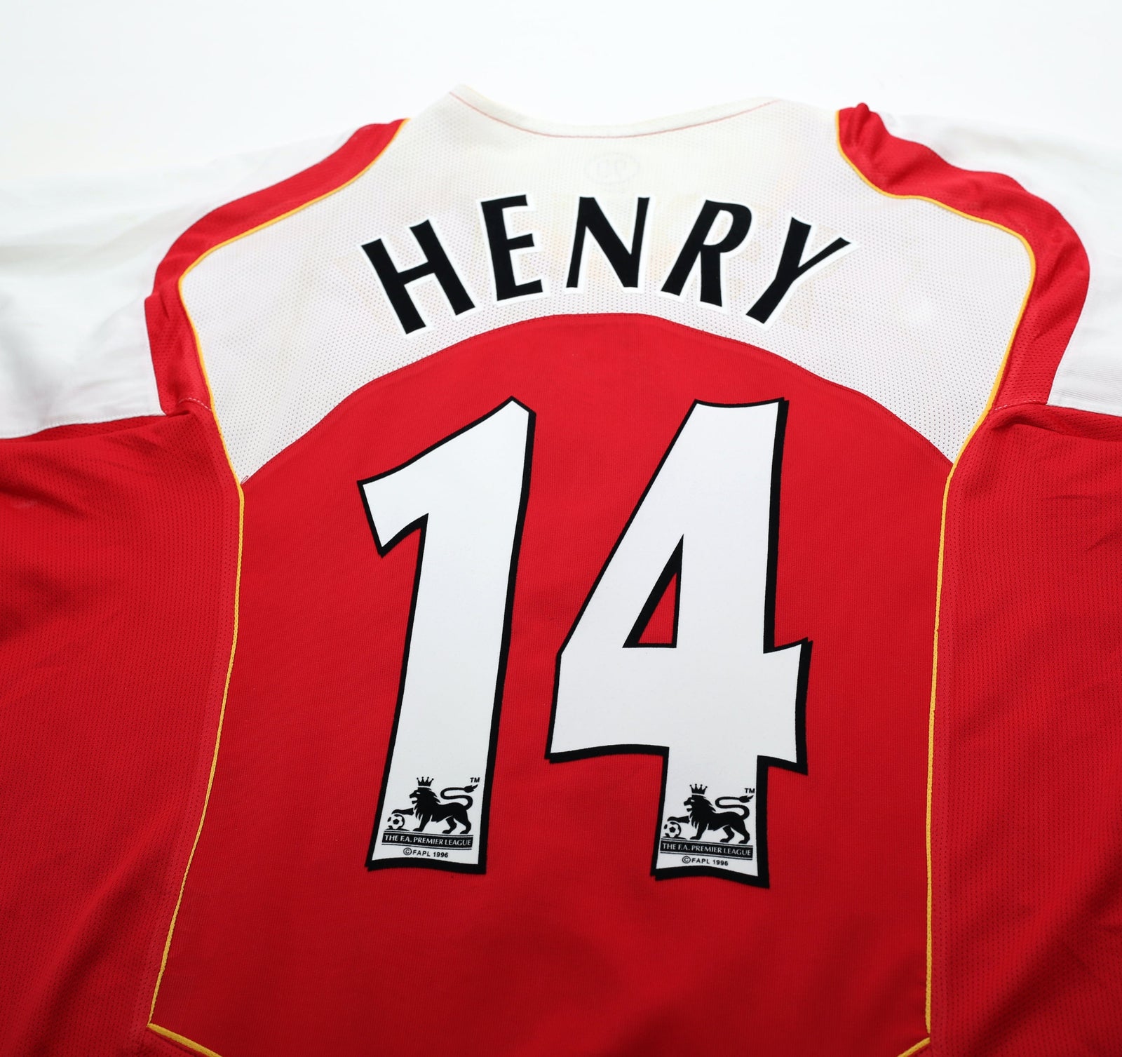 2004/05 HENRY #14 Arsenal Vintage Nike L/S Home Football Shirt (L)