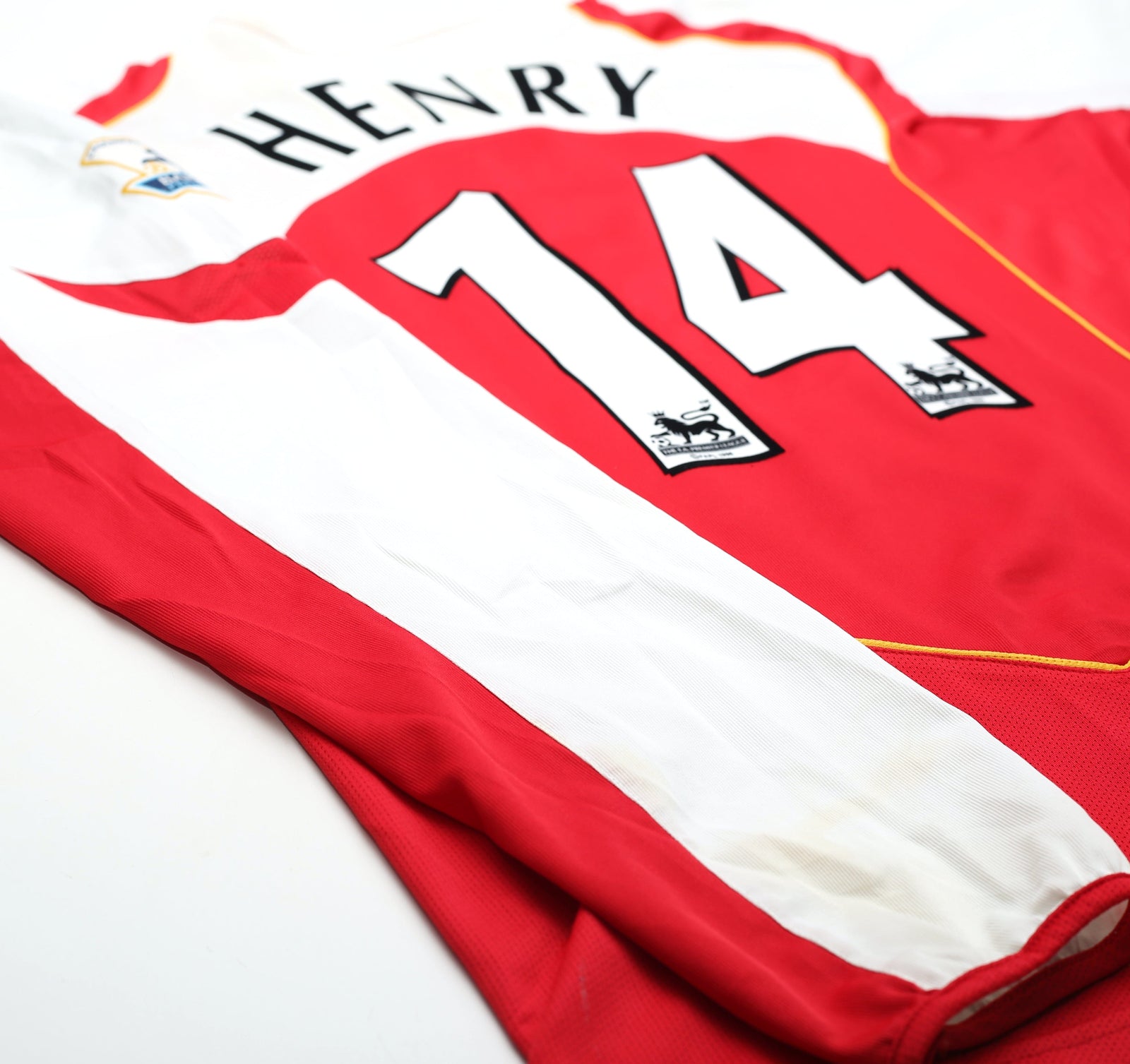 2004/05 HENRY #14 Arsenal Vintage Nike L/S Home Football Shirt (L)