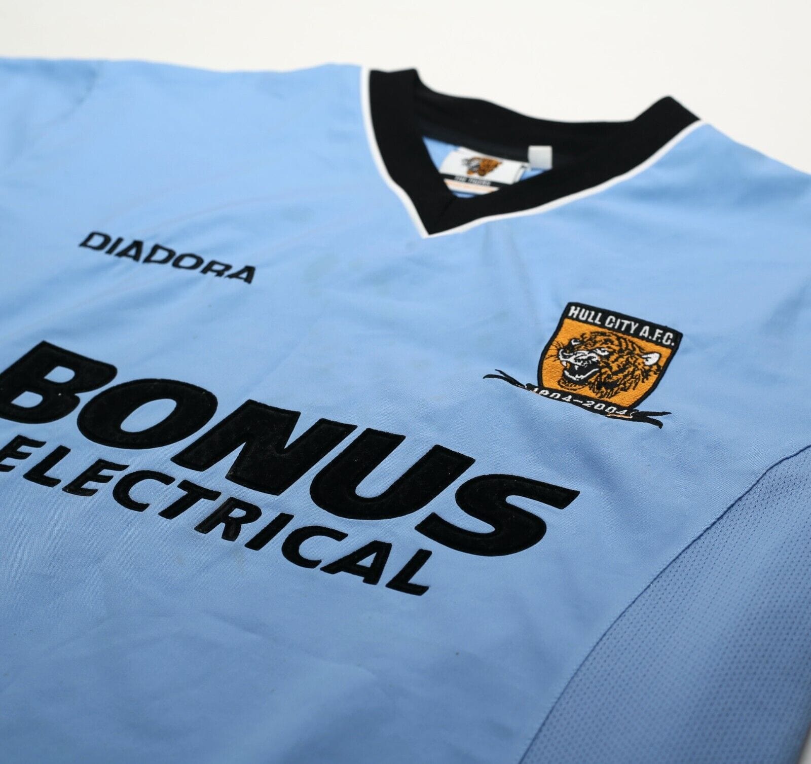 2004/05 HULL CITY Vintage Diadora Away Football Shirt (M)