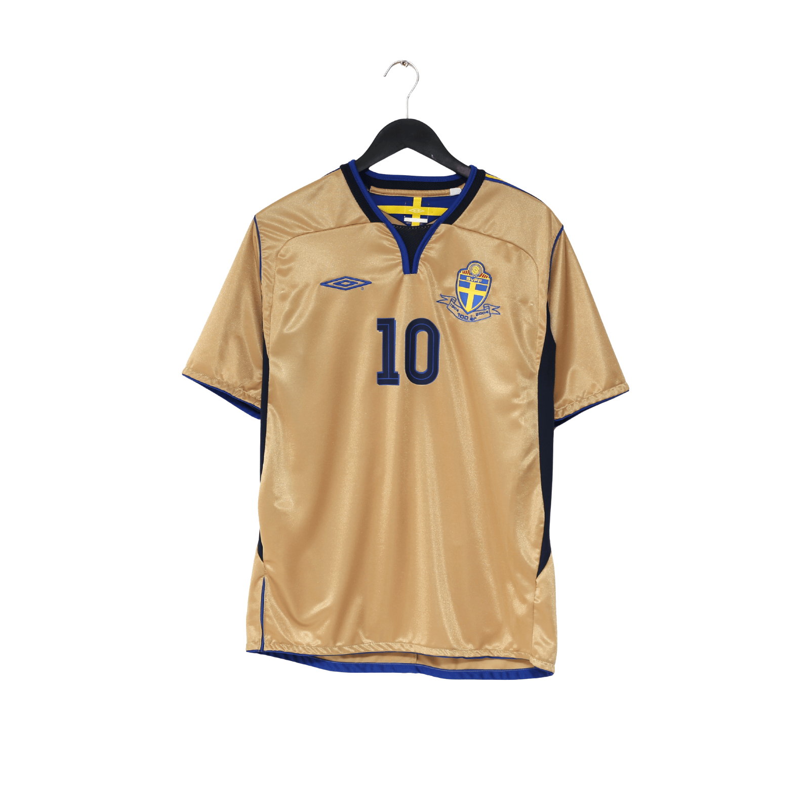 2004/05 IBRAHIMOVIC #10 Sweden Vintage Umbro Centenary Football Shirt (M/L)