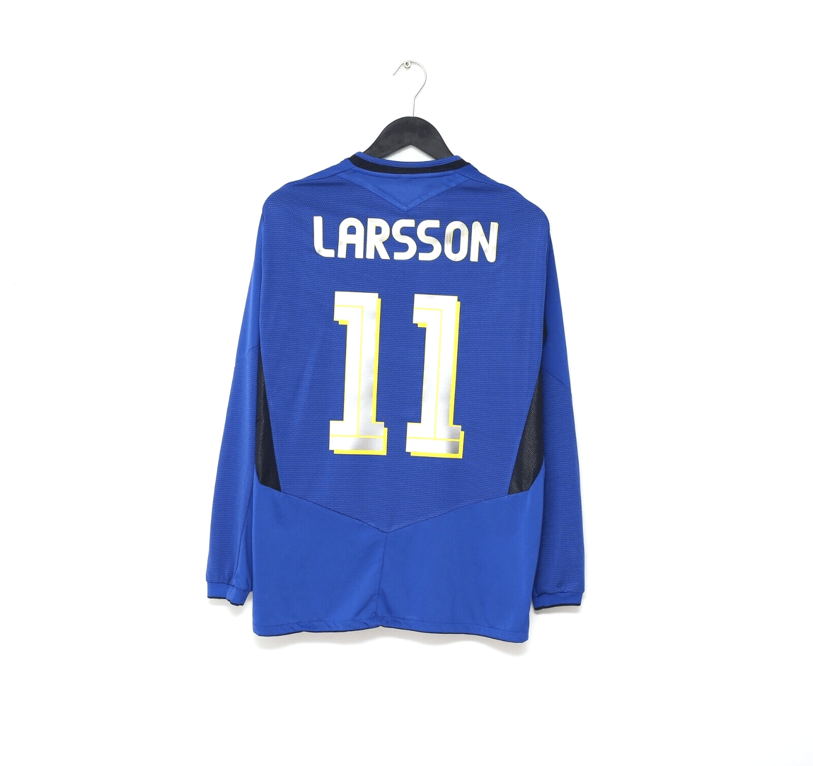 2004/05 LARSSON #11 Sweden Vintage Umbro L/S Away Football Shirt (M)