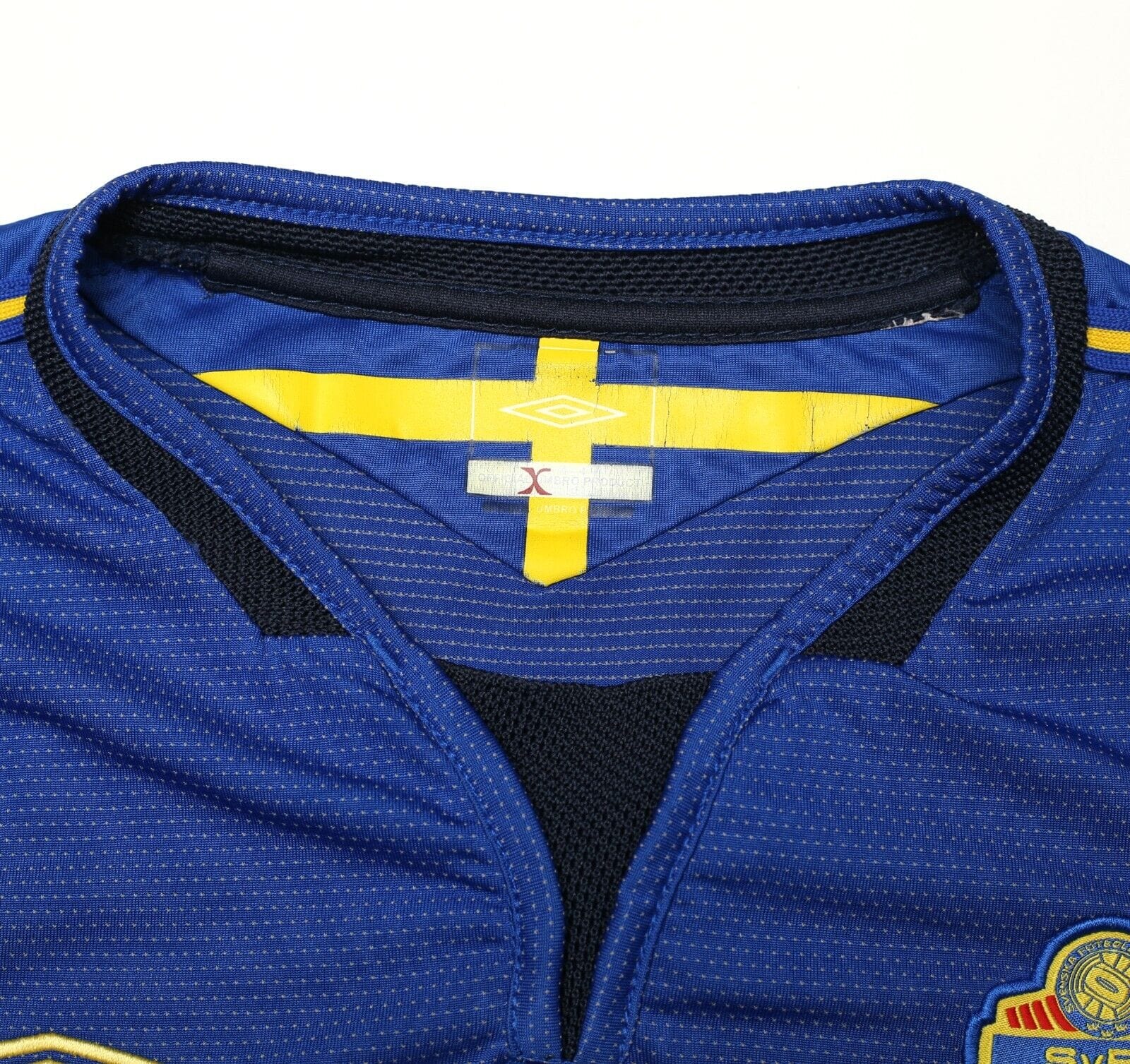 2004/05 LARSSON #11 Sweden Vintage Umbro L/S Away Football Shirt (M)