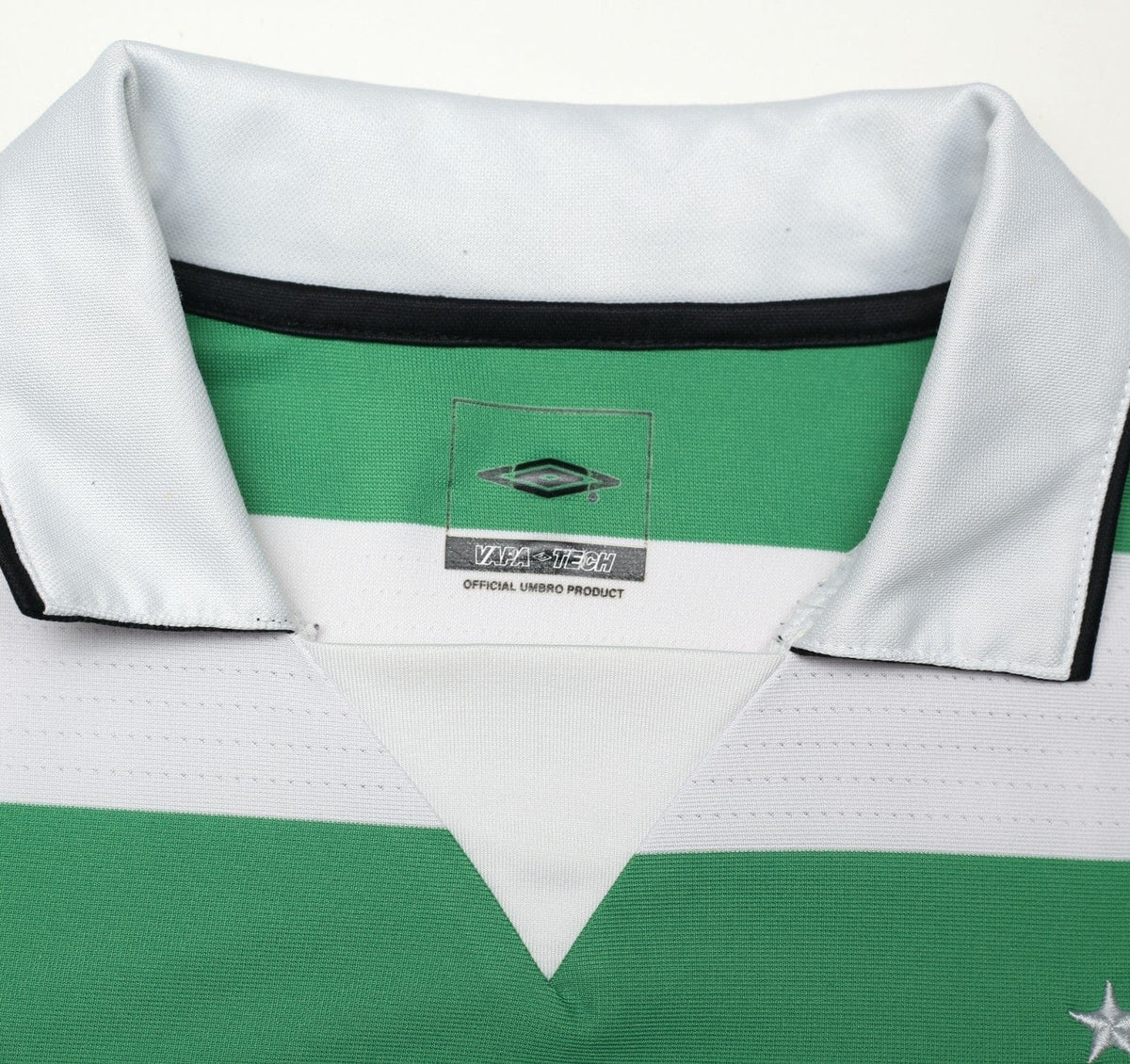 2004/05 LARSSON #7 Celtic Vintage Umbro European Home Football Shirt (M/L)