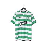 2004/05 LARSSON #7 Celtic Vintage Umbro European Home Football Shirt (M/L)