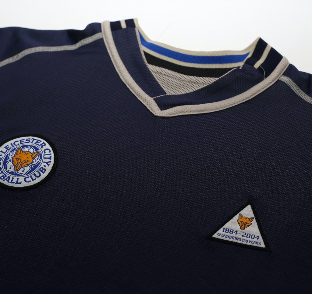 2004/05 LEICESTER CITY Vintage LCS 120 Years Anniversary Away Football Shirt (L)