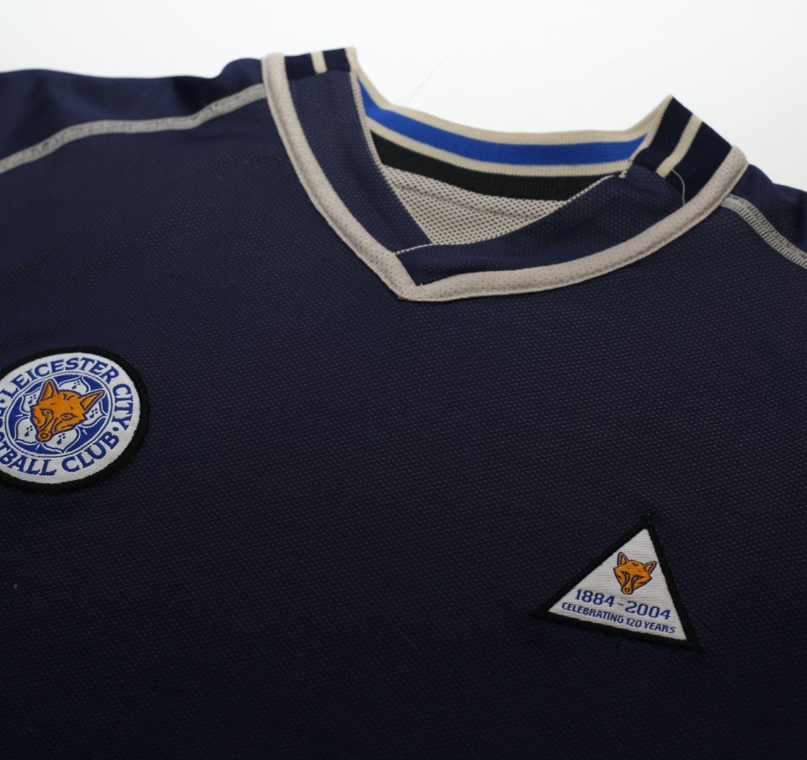 2004/05 LEICESTER CITY Vintage LCS 120 Years Anniversary Away Football Shirt (L)