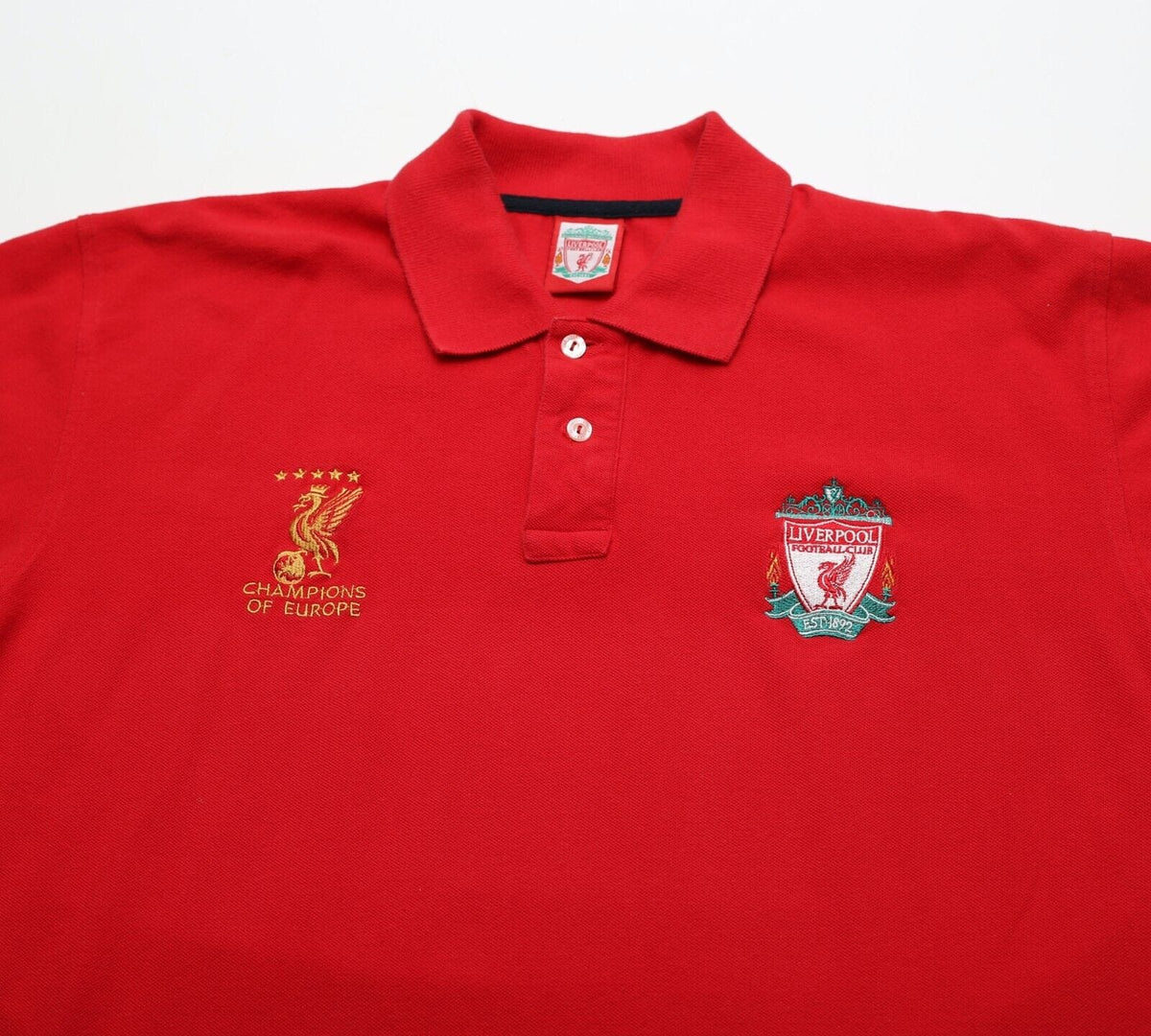 2004/05 LIVERPOOL Champions Of Europe Football Polo Shirt (M)