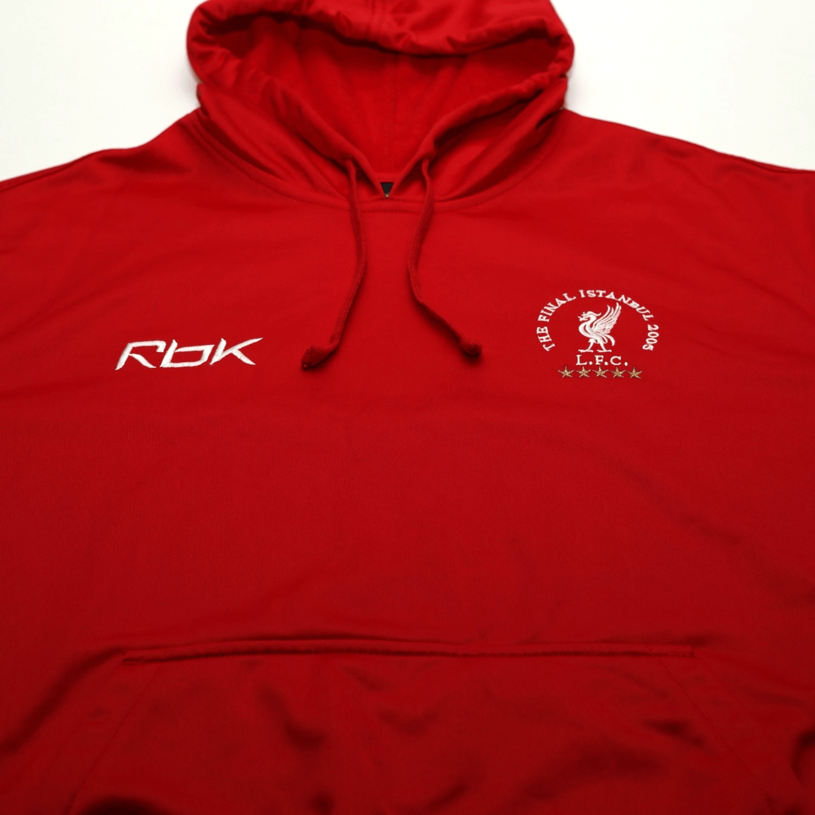 2004/05 Liverpool Vintage Reebok Champions League Final Football Hoodie Top (S)