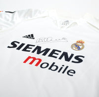 2004/05 OWEN #11 Real Madrid Vintage adidas MATCH ISSUE Home Football Shirt (L)