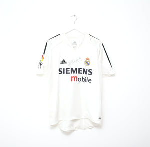 2004/05 OWEN #11 Real Madrid Vintage adidas MATCH ISSUE Home Football Shirt (L)