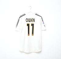 2004/05 OWEN #11 Real Madrid Vintage adidas MATCH ISSUE Home Football Shirt (L)