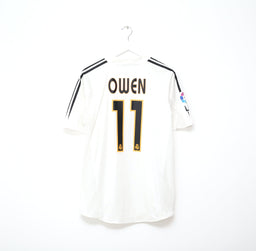2004/05 OWEN #11 Real Madrid Vintage adidas MATCH ISSUE Home Football Shirt (L)