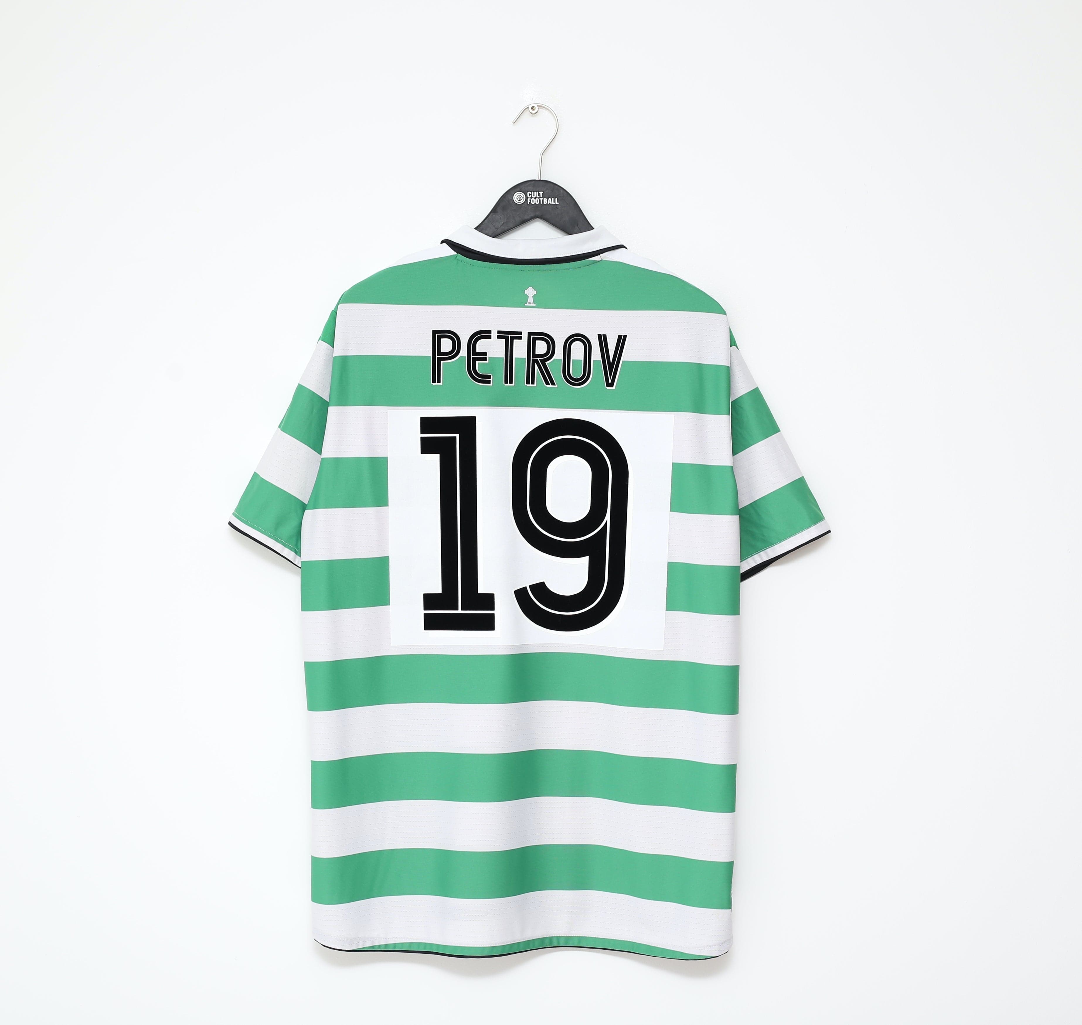 2004/05 PETROV #19 Celtic Vintage Umbro European Football Shirt