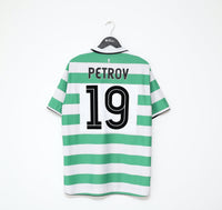 2004/05 PETROV #19 Celtic Vintage Umbro European Football Shirt (XL) Bulgaria