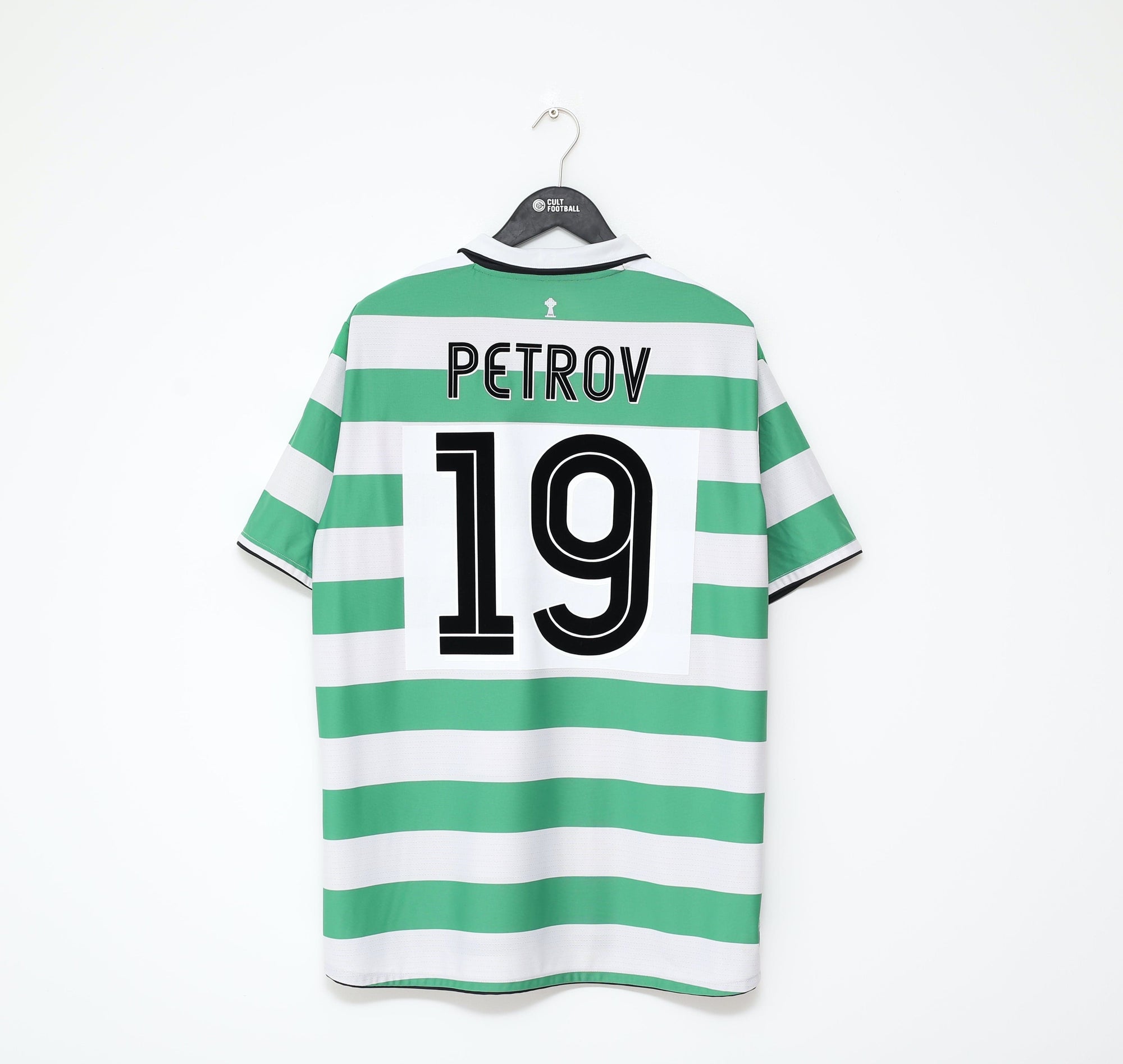 2004/05 PETROV #19 Celtic Vintage Umbro European Football Shirt (XL) Bulgaria