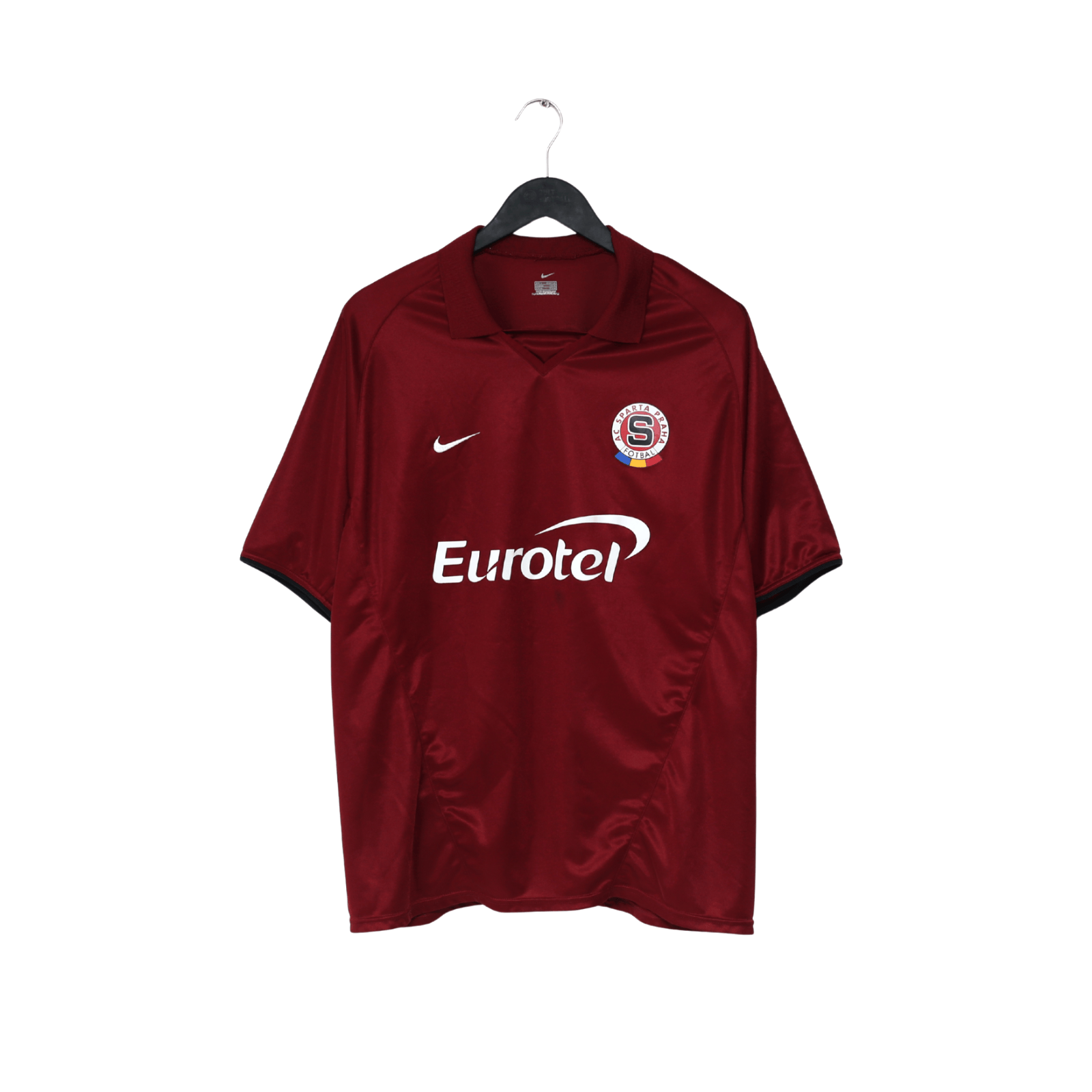 2004/05 POBORSKY #8 Sparta Prague Vintage Nike Home Football Shirt (L)