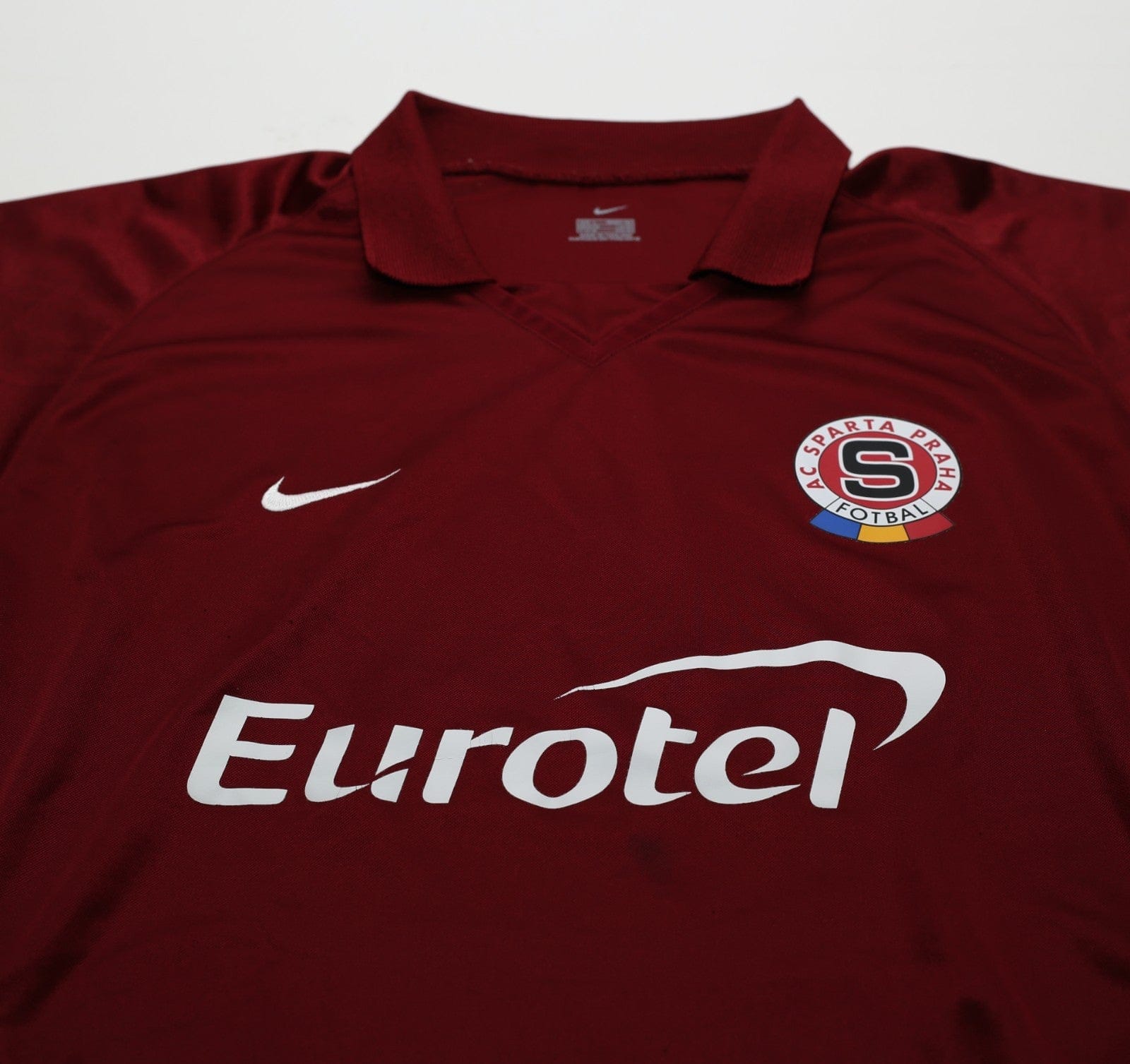 2004/05 POBORSKY #8 Sparta Prague Vintage Nike Home Football Shirt (L)