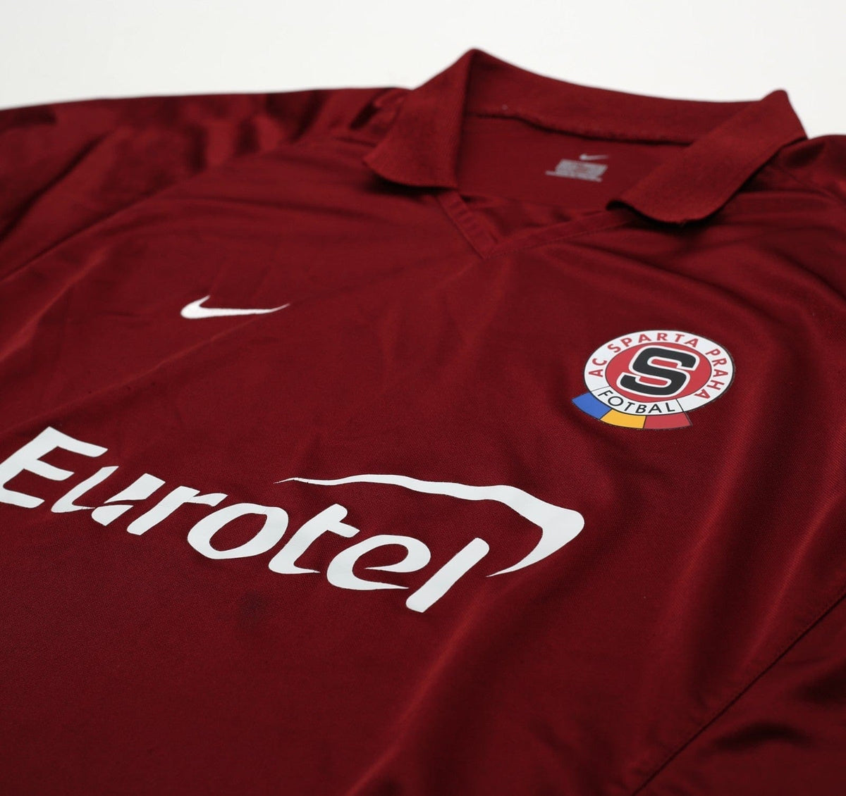 2004/05 POBORSKY #8 Sparta Prague Vintage Nike Home Football Shirt (L)