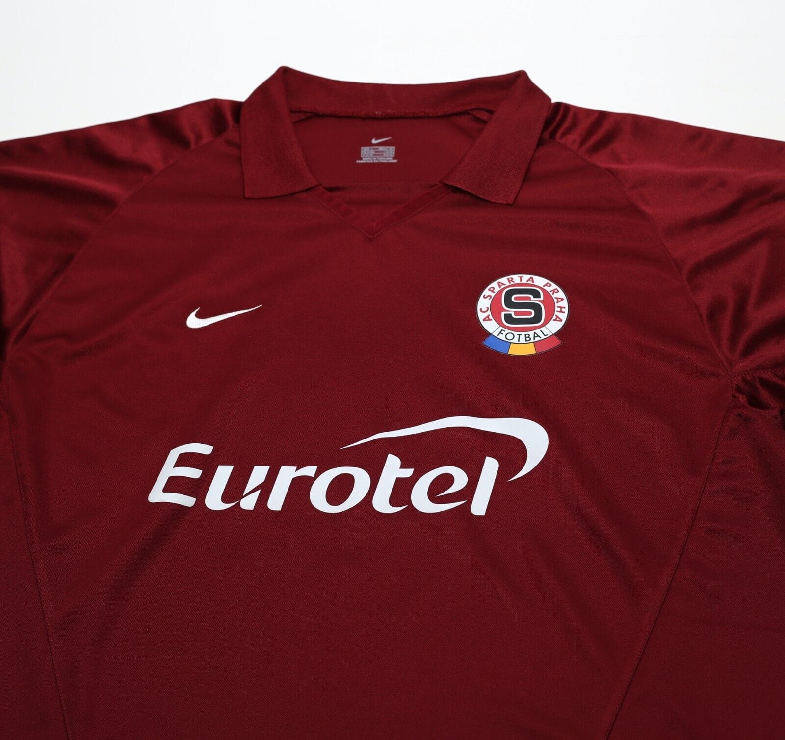 2004/05 POBORSKY #8 Sparta Prague Vintage Nike Home Football Shirt (L)