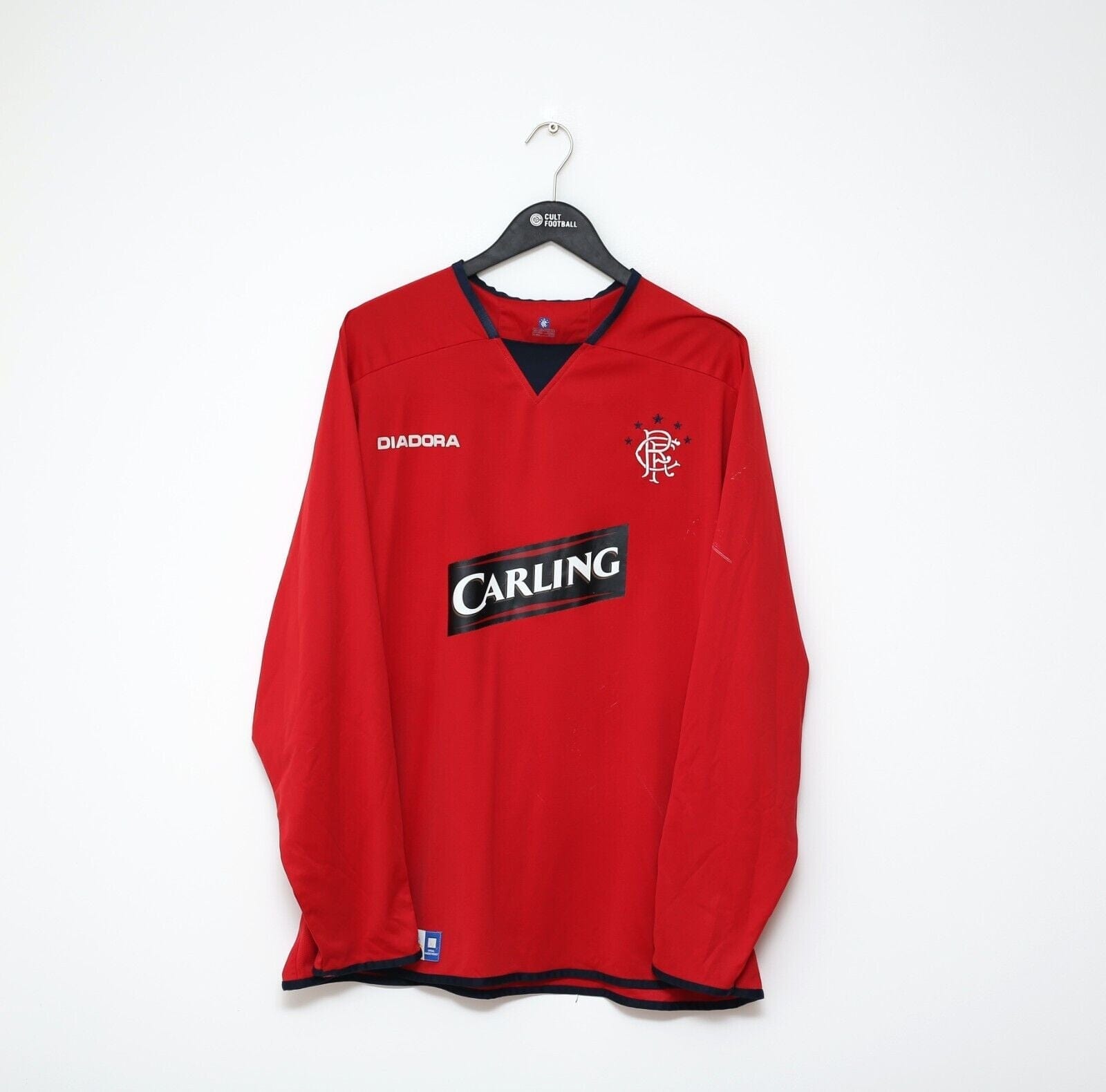 2004/05 RANGERS Vintage Diadora LS Away Football Shirt Jersey (2XL - XXL)