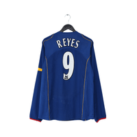 2004/05 REYES #9 Arsenal Vintage Nike Long Sleeve Away Football Shirt (XL)