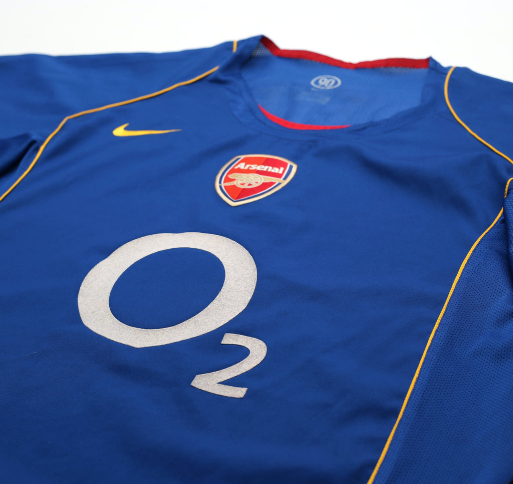 2004/05 REYES #9 Arsenal Vintage Nike Long Sleeve Away Football Shirt (XL)