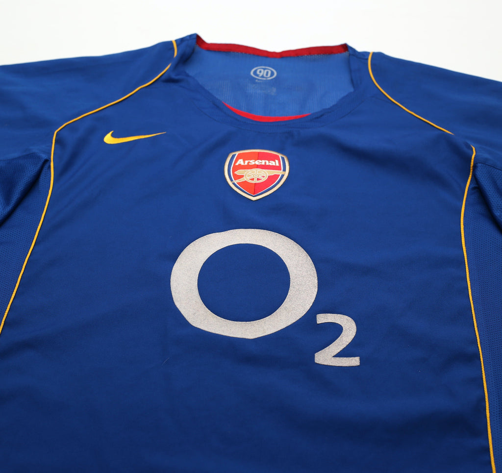 2004/05 REYES #9 Arsenal Vintage Nike Long Sleeve Away Football Shirt (XL)