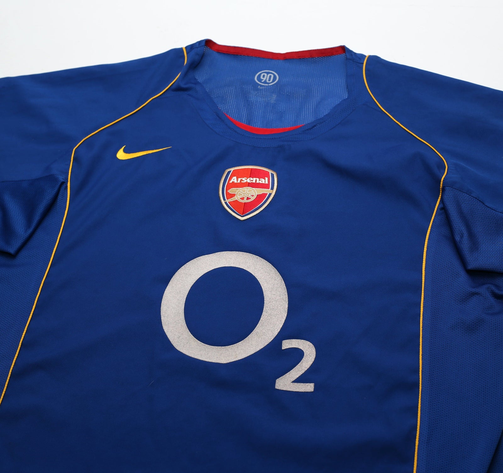 2004/05 REYES #9 Arsenal Vintage Nike Long Sleeve Away Football Shirt (XL)