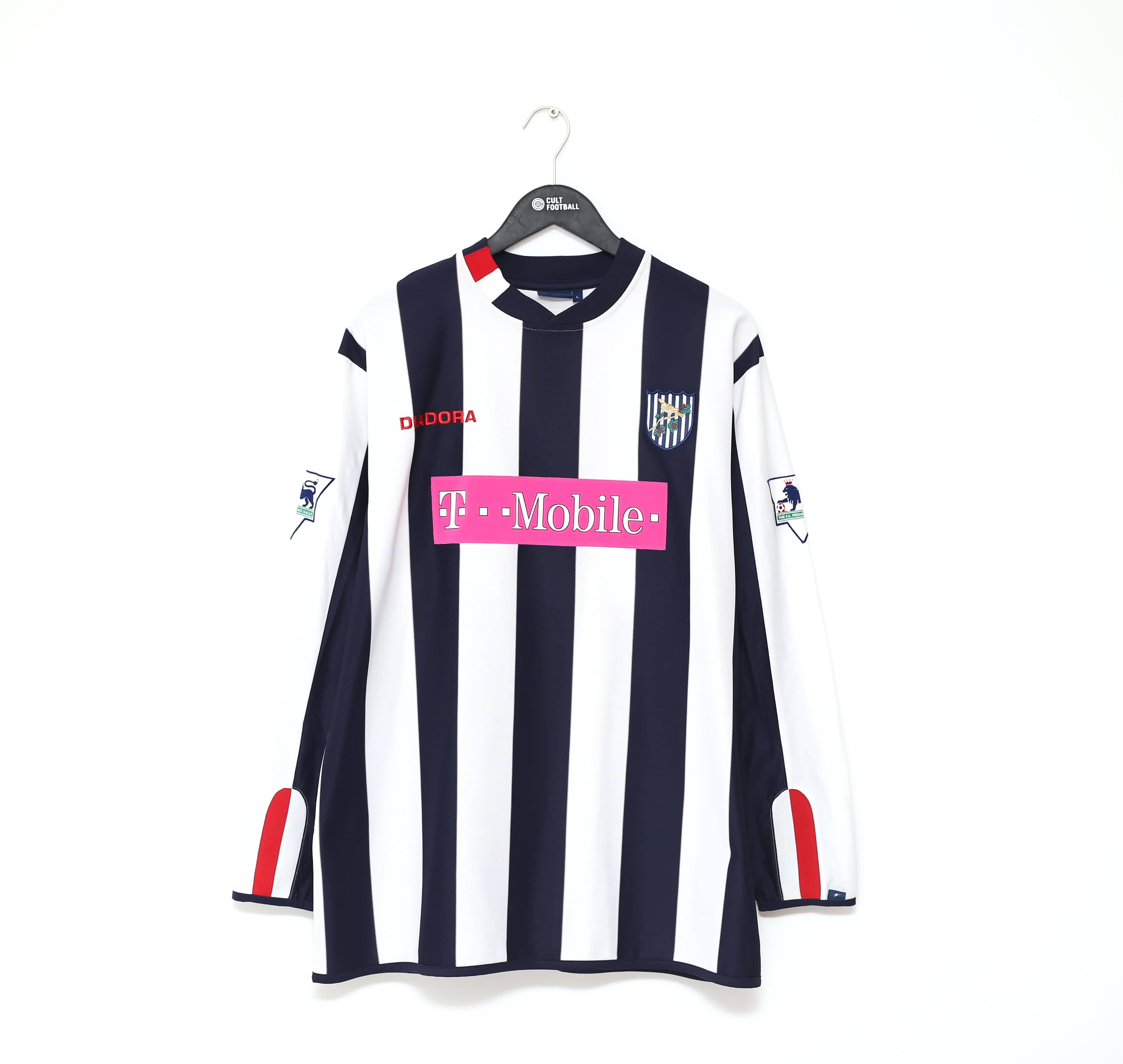 2004/05 RICHARDSON #15 MATCH WORN West Brom Vintage Diadora Football Shirt (L)