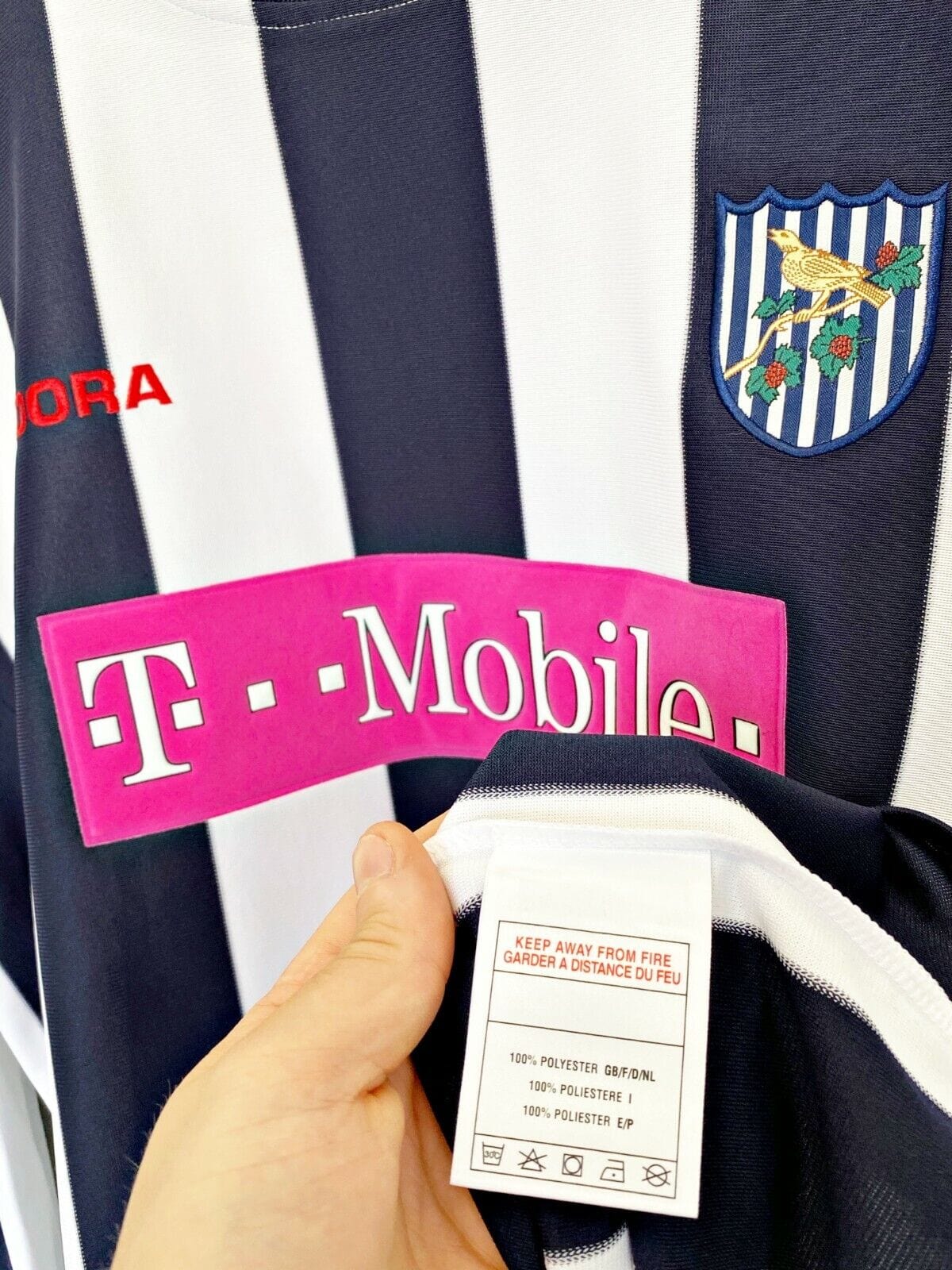 2004/05 RICHARDSON #15 MATCH WORN West Brom Vintage Diadora Football Shirt (L)