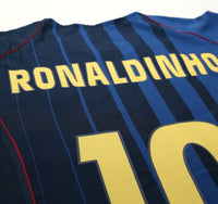 2004/05 RONALDINHO #10 Barcelona Vintage Nike Away Football Shirt (XXL)