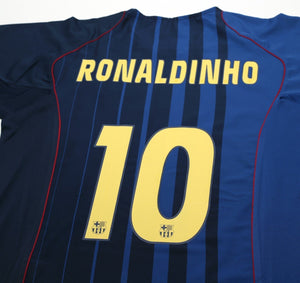 2004/05 RONALDINHO #10 Barcelona Vintage Nike Away Football Shirt (XXL)